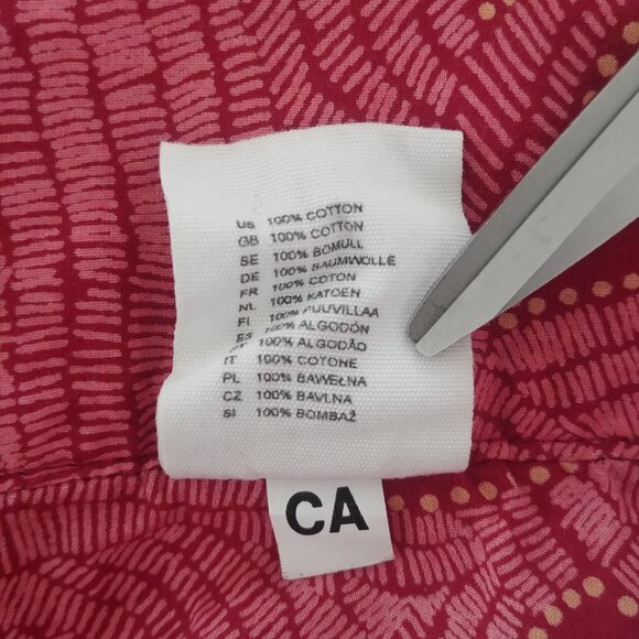 100% cotton H&M pale red leaf pattern skirt size 10 - Picture 11 of 12